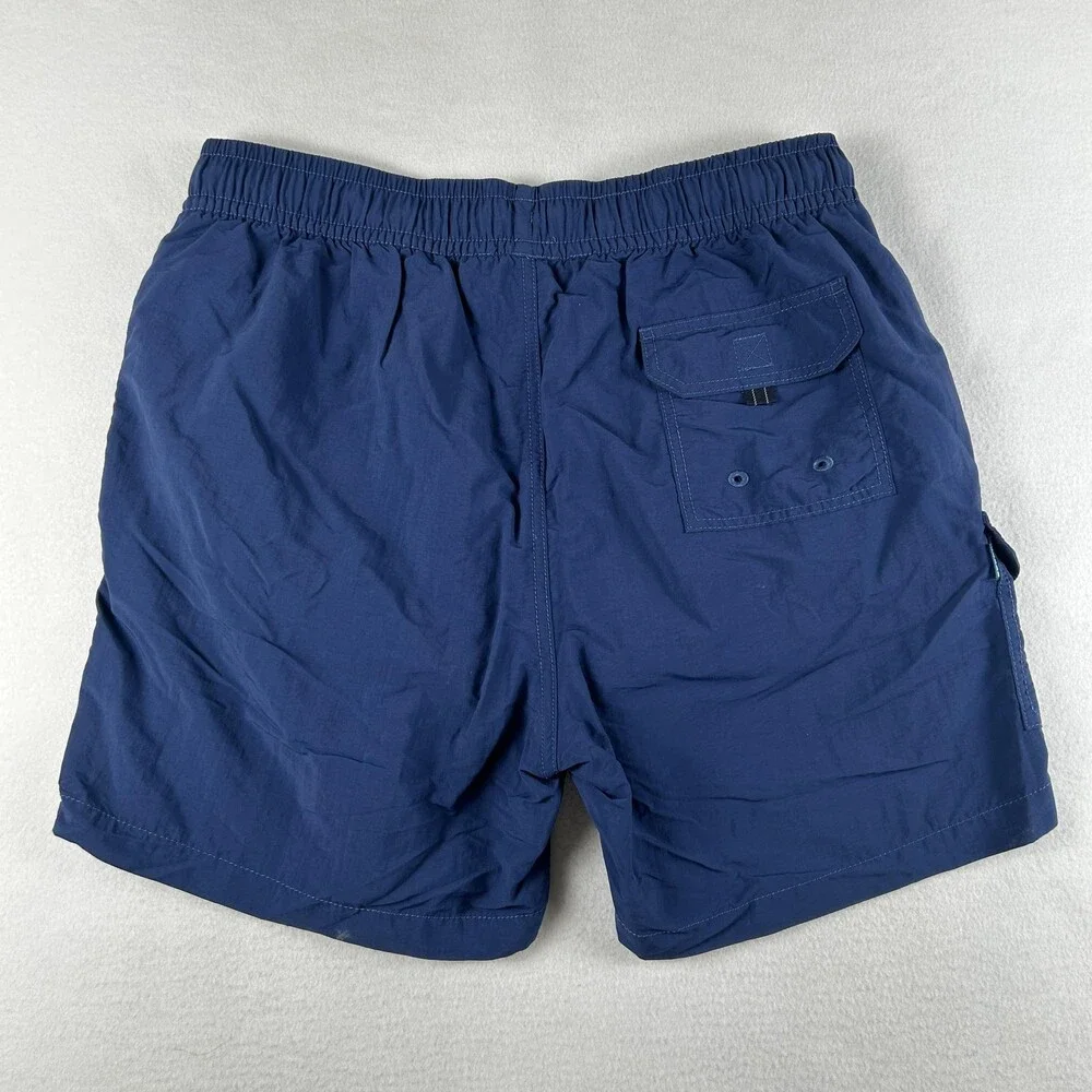 Tommy Bahama Relax Shorts Mens Large Blue Swim Trunks Cargo Mesh Lined Quick Dry